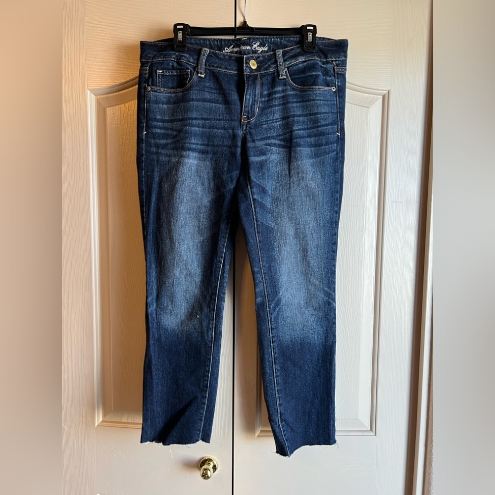 American Eagle Dark Wash Skinny Jeans - Size 10